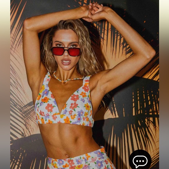 Peppermayo Tops - NWT-Peppermayo Exclusive - Cici Linen Crop Top - Blooming